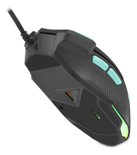 Mouse Gamer Getttech Alámbrico Dpi 7200 8 Botones  Rgb
