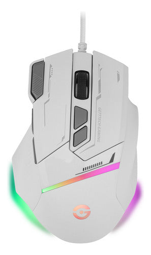 Mouse Gamer Getttech Alámbrico Dpi 7200 8 Botones  Rgb