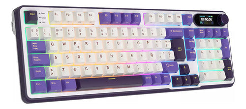 Teclado Mecánico Rk Royal Kludge S98 Sky Blue 98 Teclas Hot