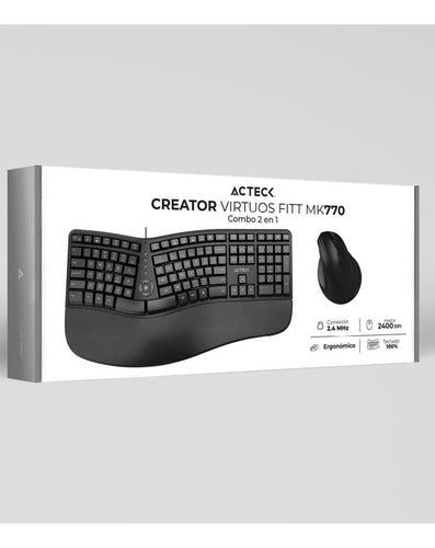 Kit De Teclado Y Mouse Acteck Virtuos Fitt Mk770 Inalámbrico