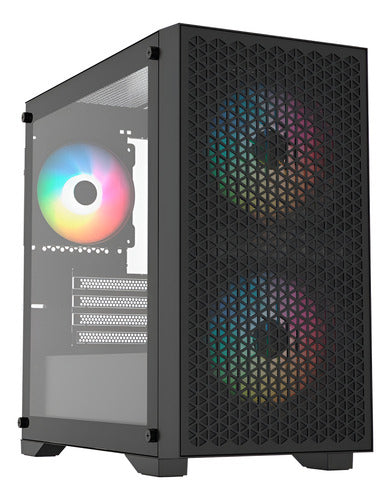 Gabinete Gamer Rush Balam Mini Torre M-atx Carbono Aircool