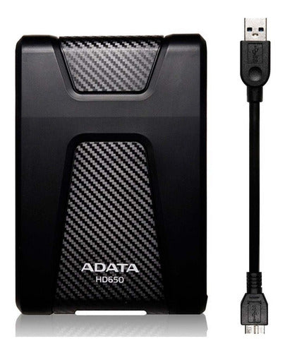 Adata Disco Duro Externo 1tb Portatil Hd650 Antigolpes Negro