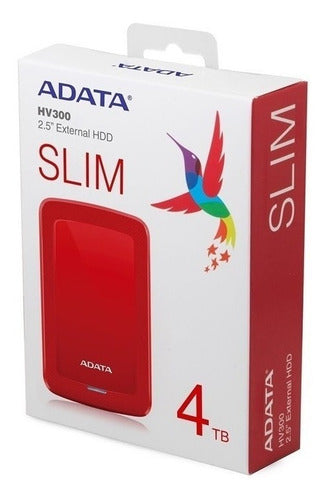 Disco Duro Externo Adata Hv300 4tb Usb 3.1 Portatil Colores