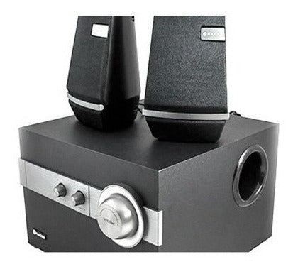 Bocina Naceb Alambrico Na-341 2.1 Ch 3.5"Mm Rms 40W Negro Naranja