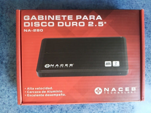 Gabinete Para Disco Duro Naceb Technology Na-280-2.5"