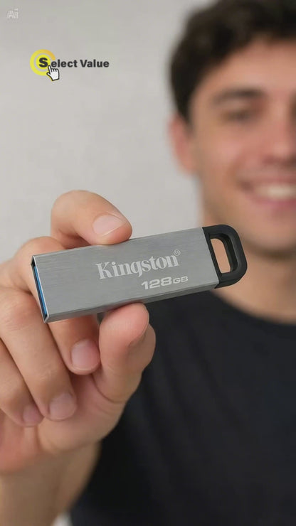 Memoria Usb Kingston Datatraveler Kyson, 128gb Usb 3.2 Plata